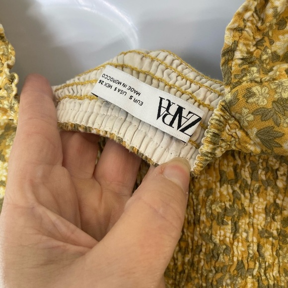 Zara Yellow Floral Dress - Picture 4 of 4